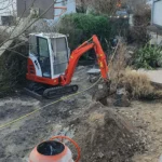 autóbeálló elkészítése szentendre szívében munka közben 2